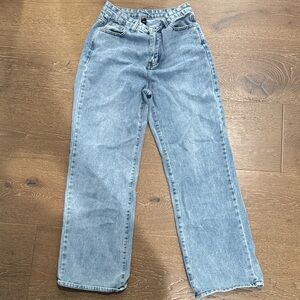 Cider Light Blue High Rise Straight Leg Jeans size S